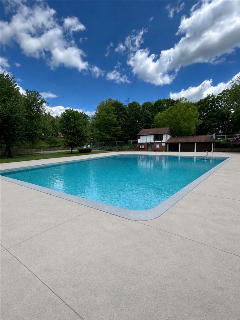 Community pool is open seasonally.