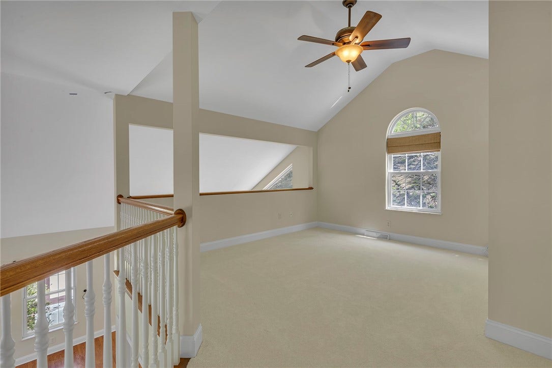 Loft at the top of the staircase.