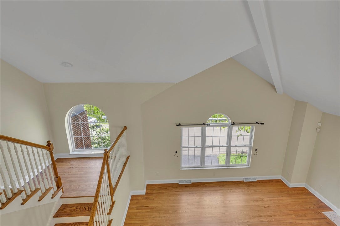 Crisp and clean, all of the hardwood floors and steps have been refinished. All of the walls and ceilings have freshly painted.