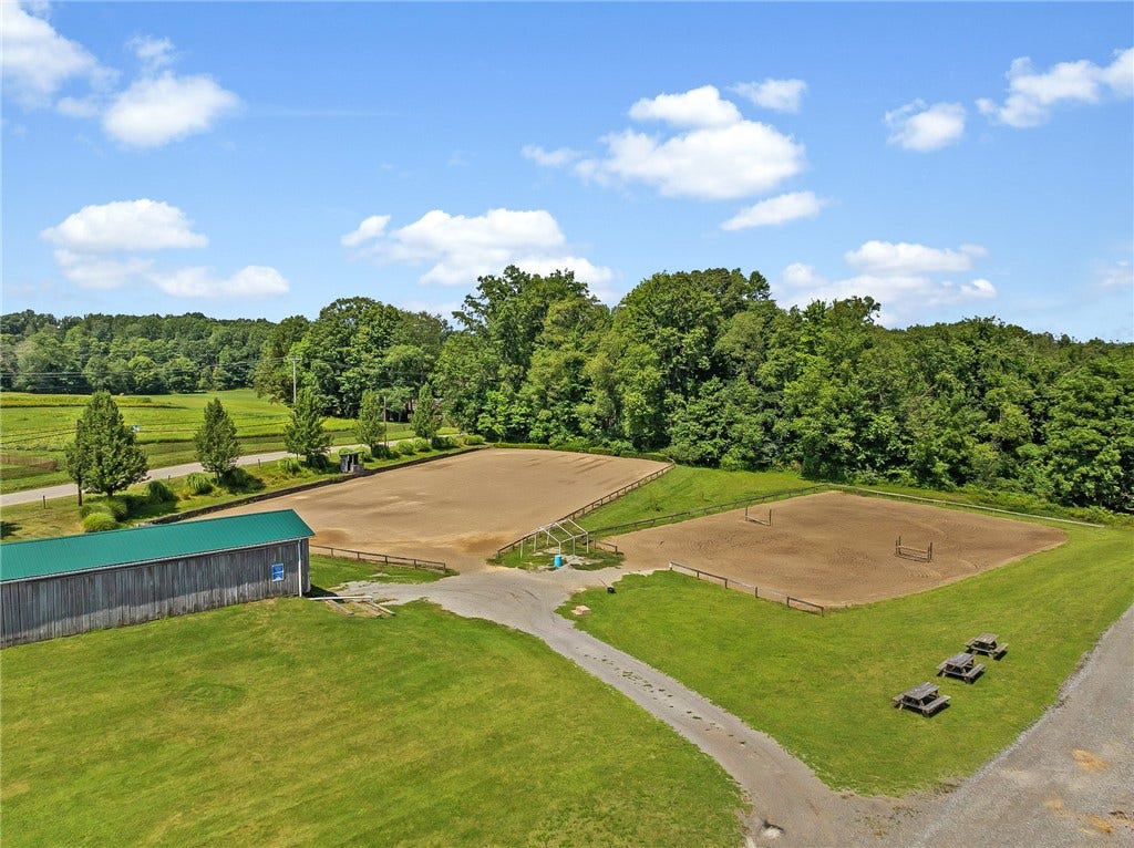 A well equipped farm setting designed to support horses, riders, and barn life.