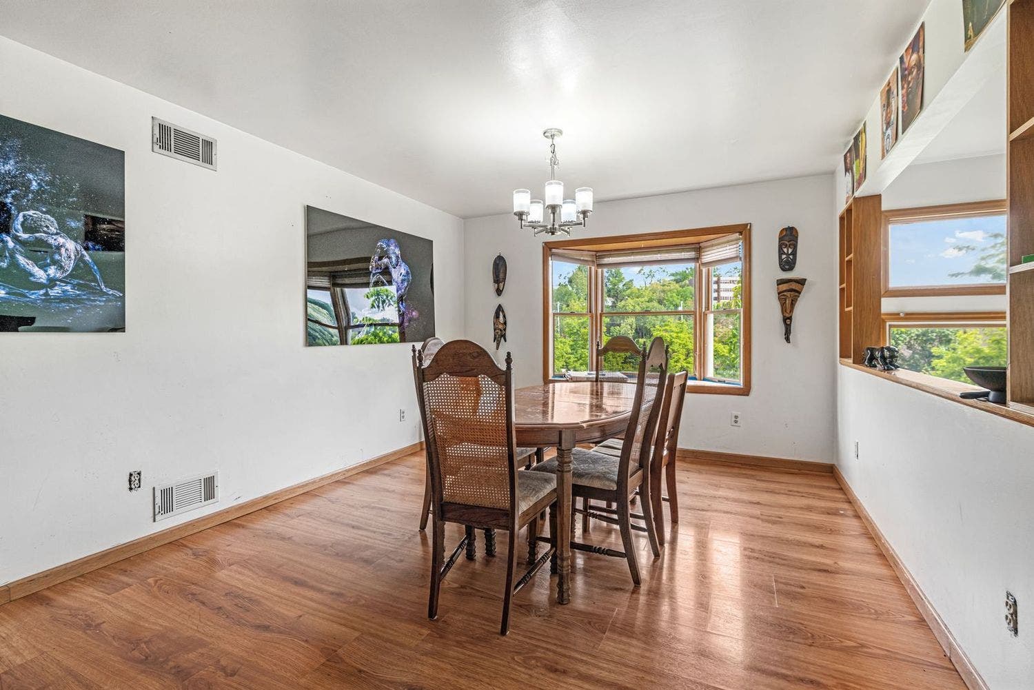 5632 Pocusset, Squirrel Hill, PA 15217 Dining Room with open cutout to Living Room
