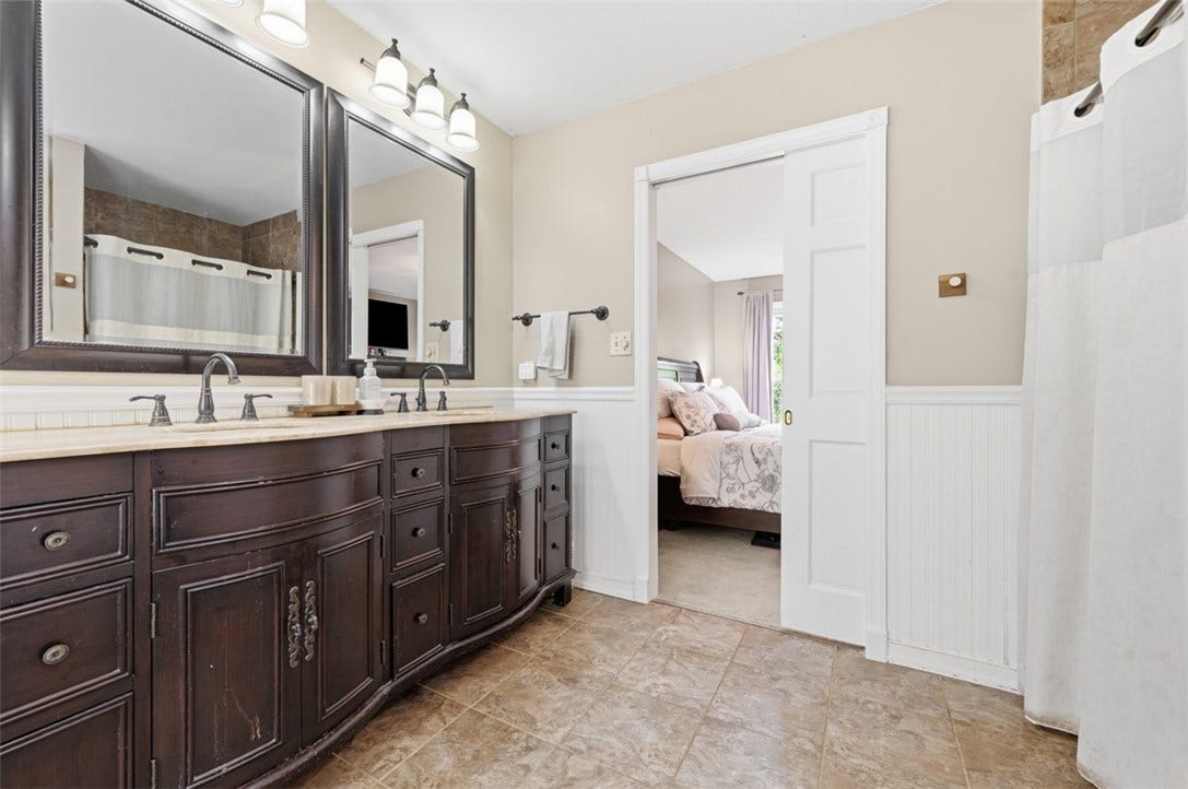 Lots of storage in the beautiful cabinetry