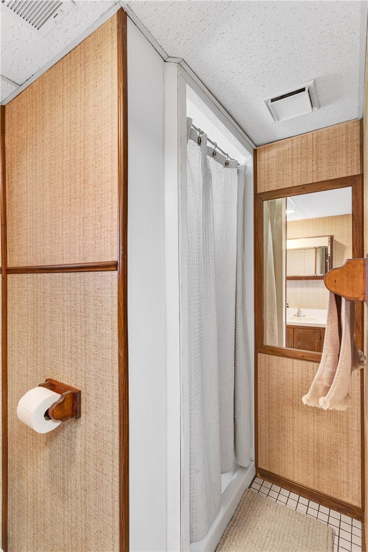 Shower in the Full Bathroom on Lower Level.