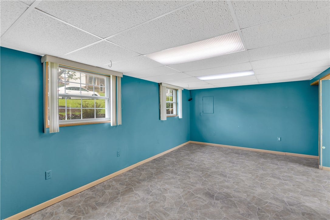 Large finished lower level...