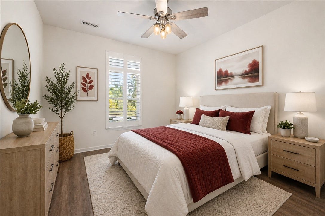 2nd Bedroom staged