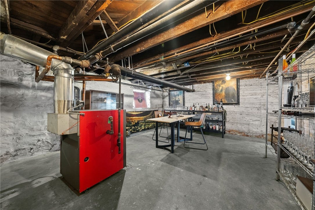 Speakeasy Style Basement with New Boiler