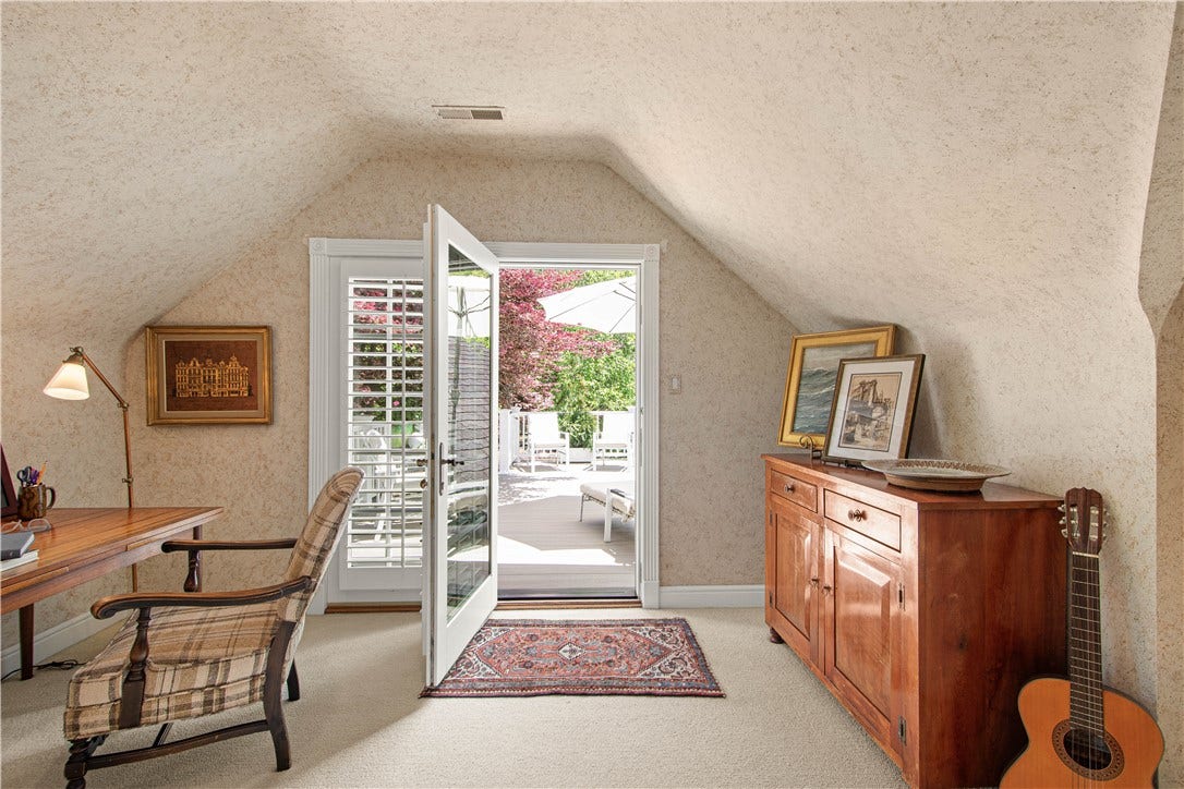 The 2nd level deck provides another opportunity to enjoy the beautiful outdoor space.
