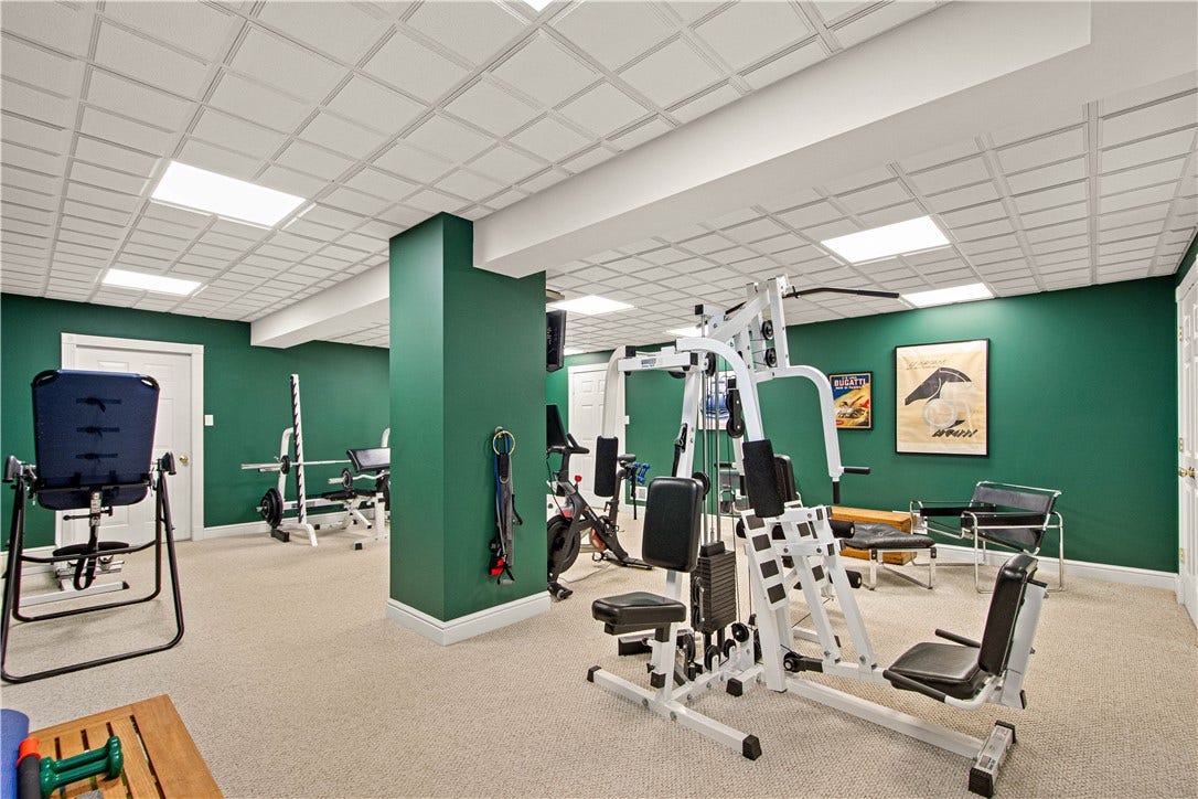 Lots of room for all your gym equipment.