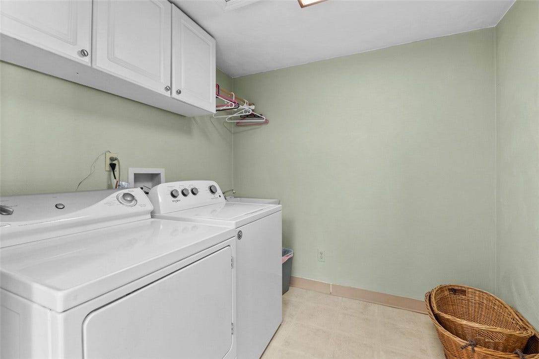 1st floor Laundry off Kitchen with Washer and Dryer