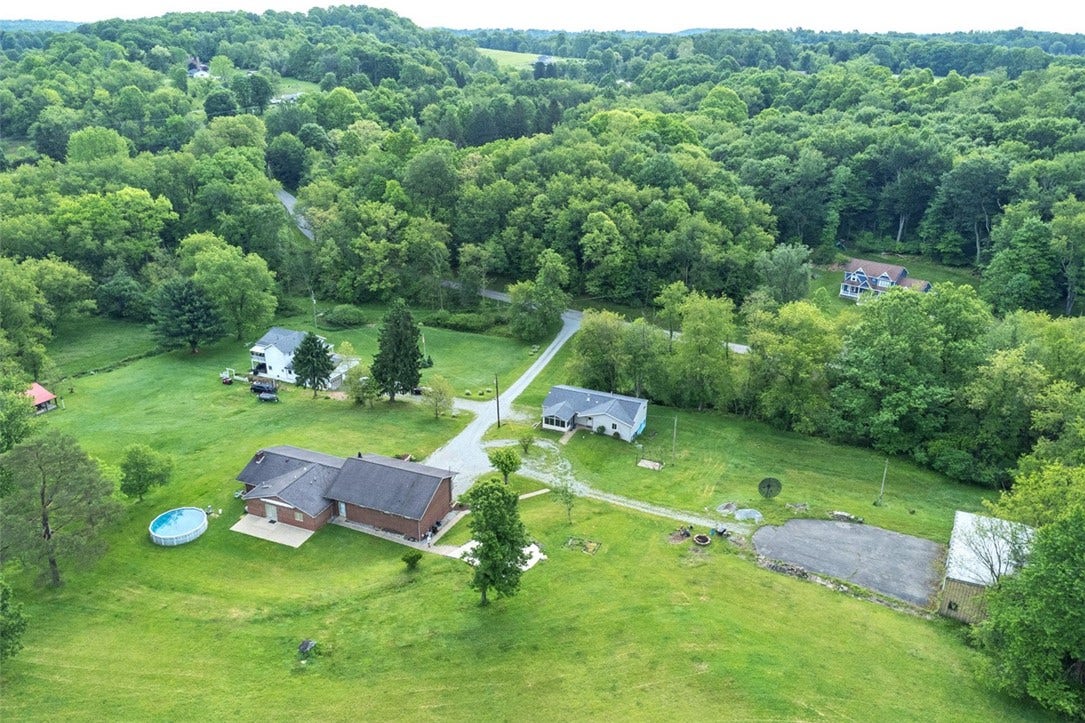 Aerial view of property