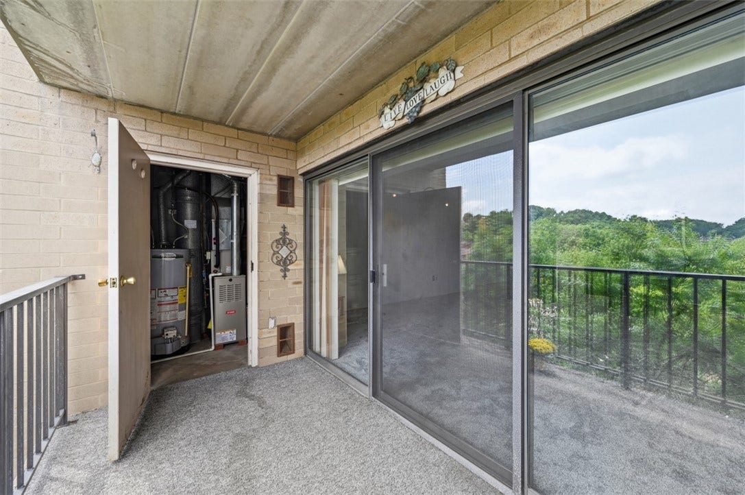 1400 Smokey Wood Dr, #601, Pittsburgh, PA 15218 Unit's mechanical room can be accessed from balcony