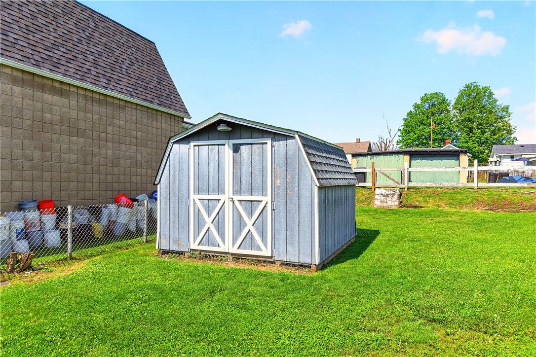 This shed is big enough to store all of your outdoor tools and equipment.