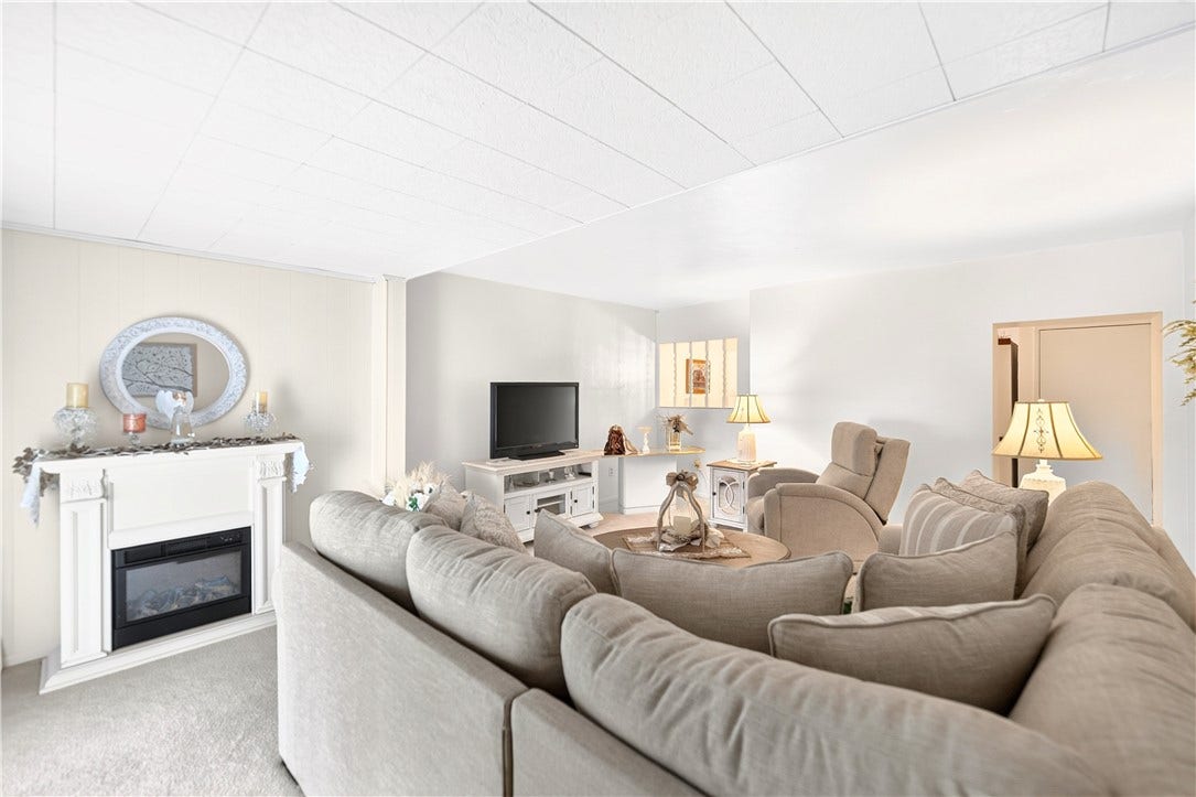 This fireplace does not come with the house but you can always bring your own to create ambiance for those chilly evenings.