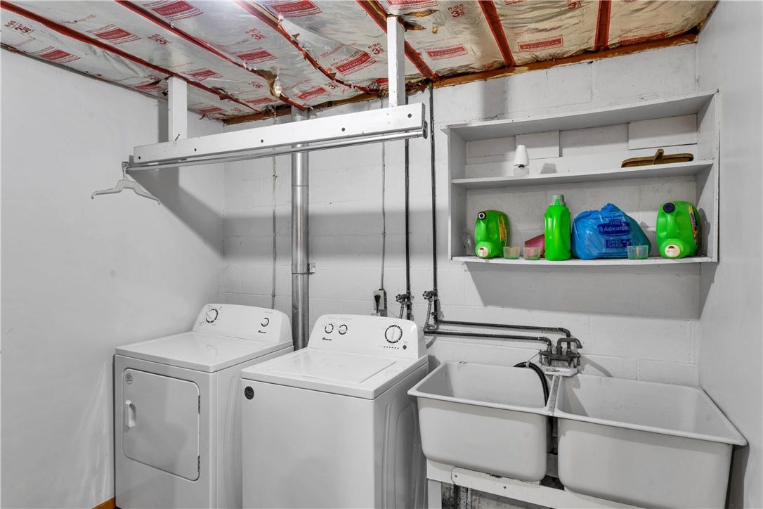 Three of the units offer laundry hook-ups