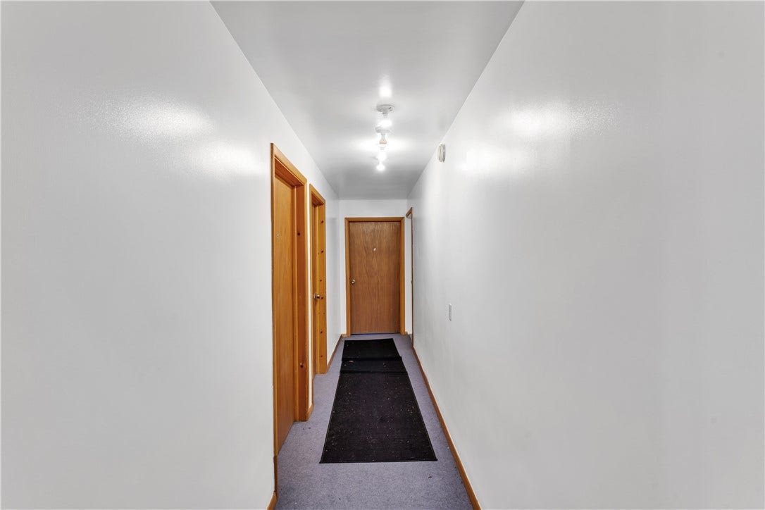 Hallway where laundry areas are located