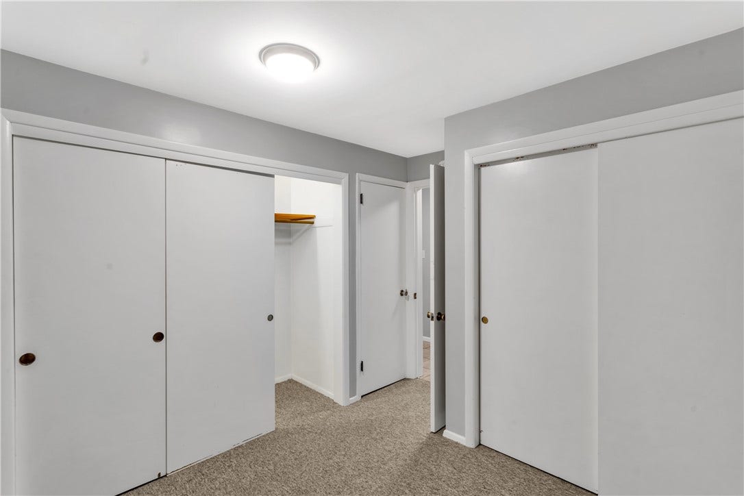 Bedroom with two large closets