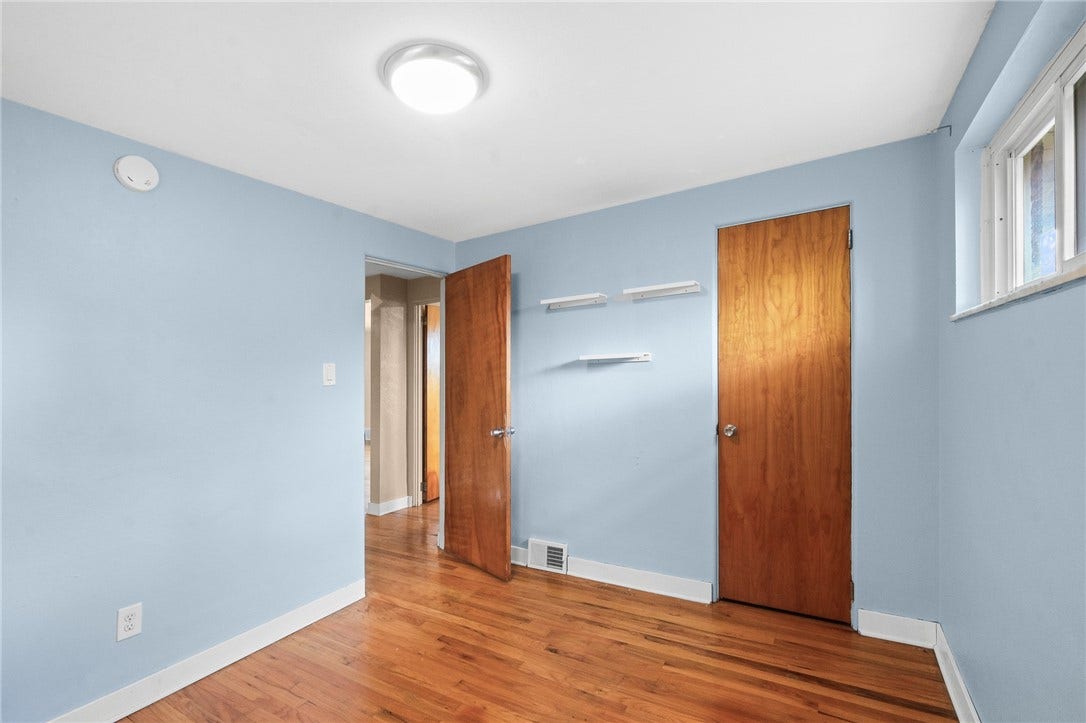 Hardwood floors and closet in 2nd bedroom.