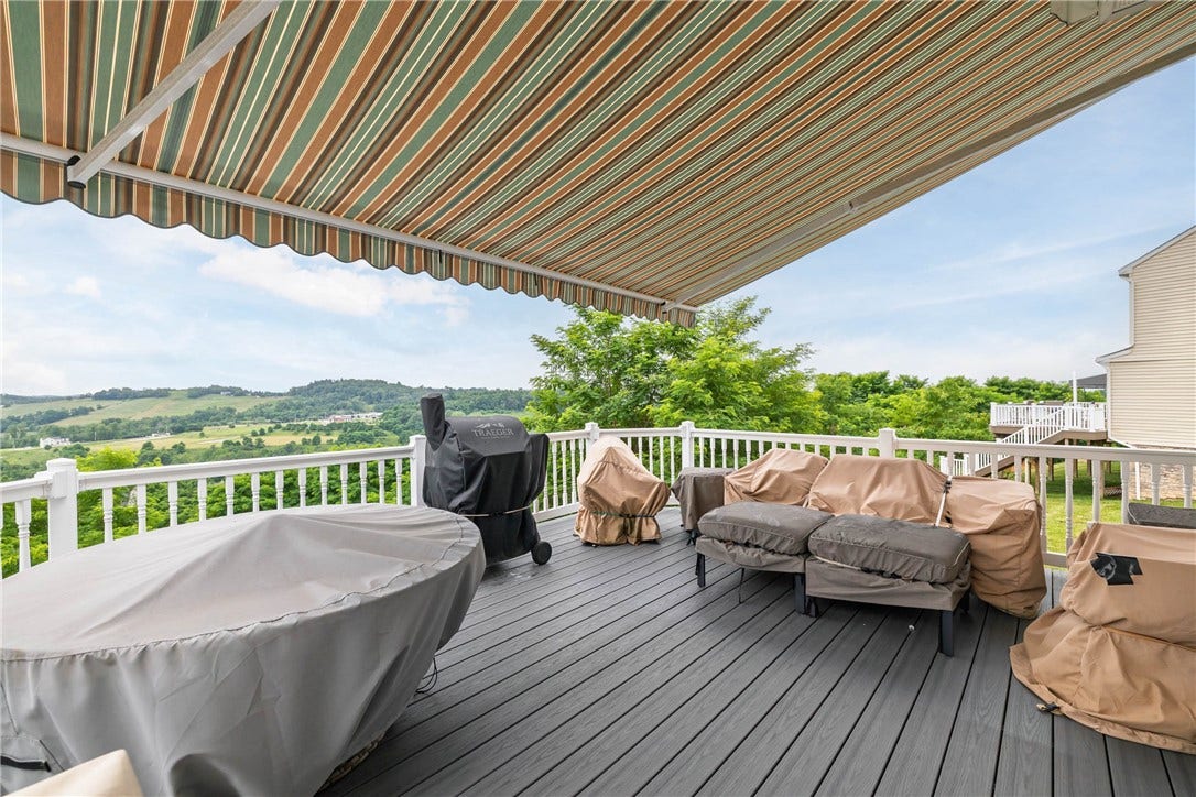 You can't beat this ... view, large deck (20x16), remote control awning...simply the best.