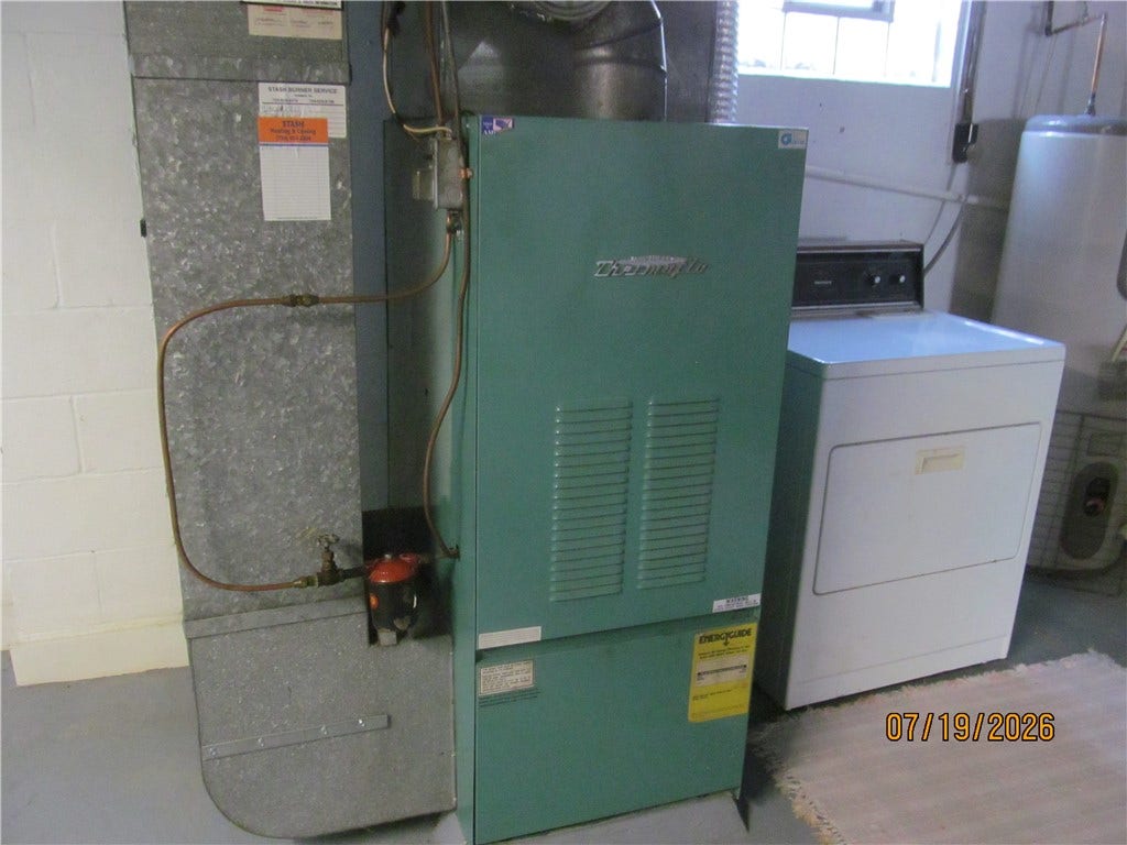 Oil forced air funace