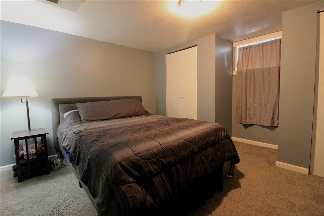 Lower level bedroom with 2 closets.
