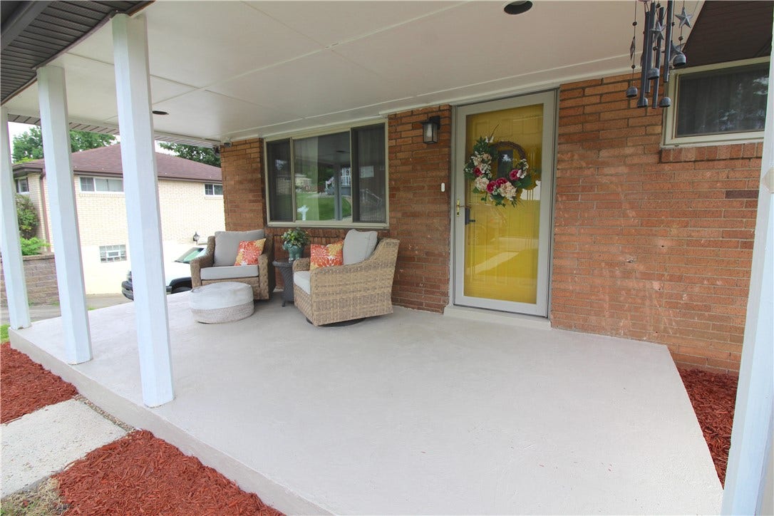 Perfect place to relax on the front porch or the back deck after a long work day.