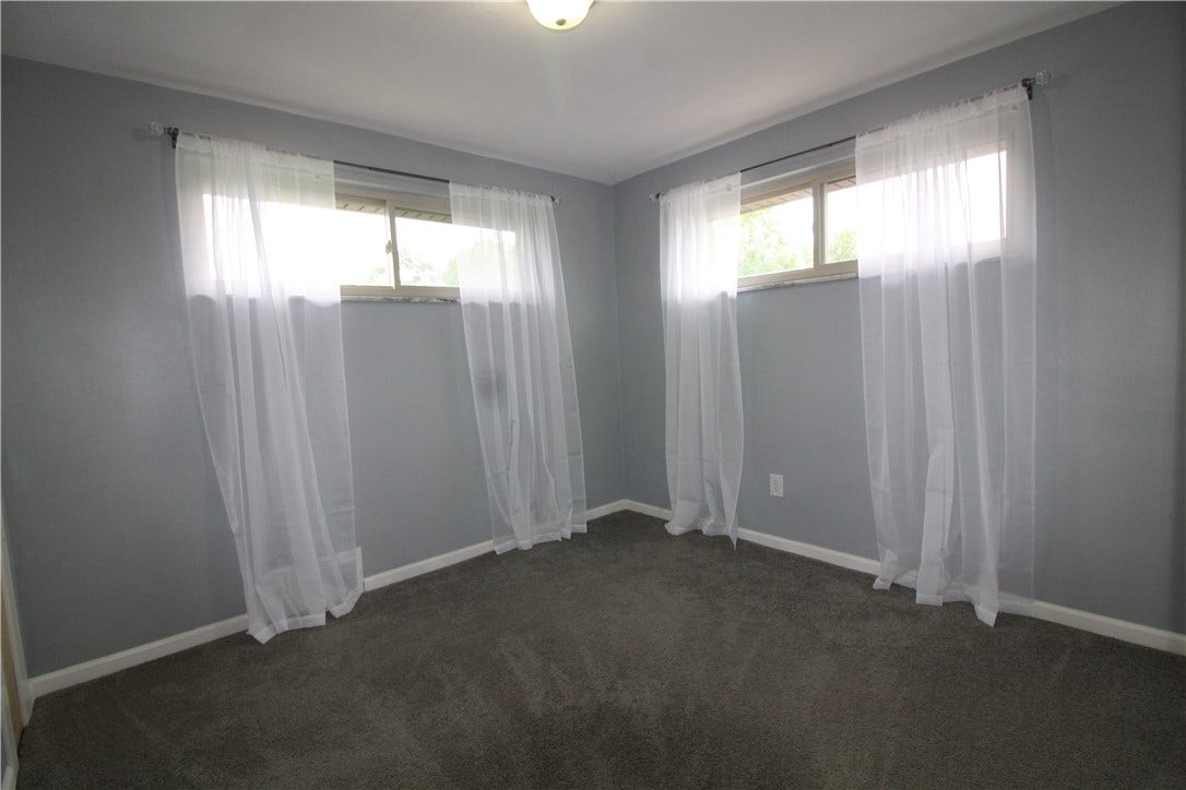 Bedroom without the staging.