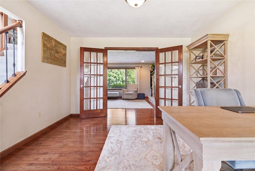 French Doors Open into the Family Room.