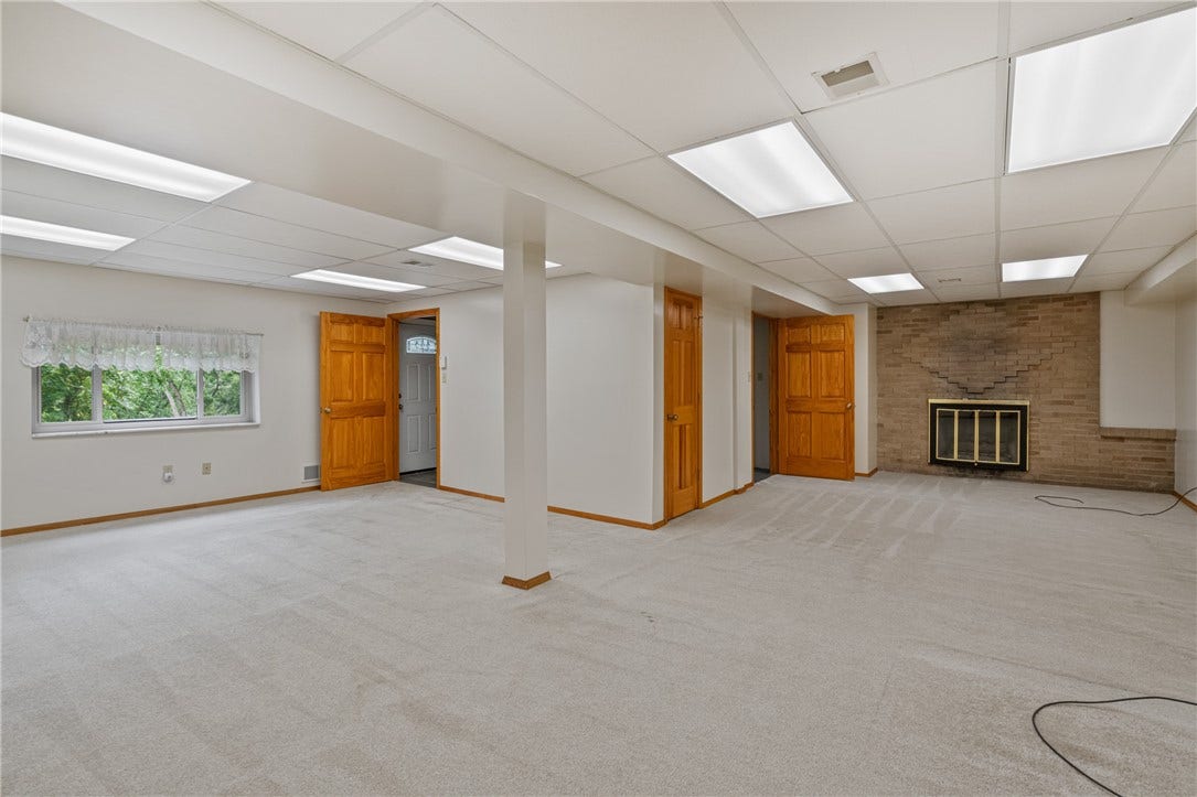 with a lovely gas fireplace