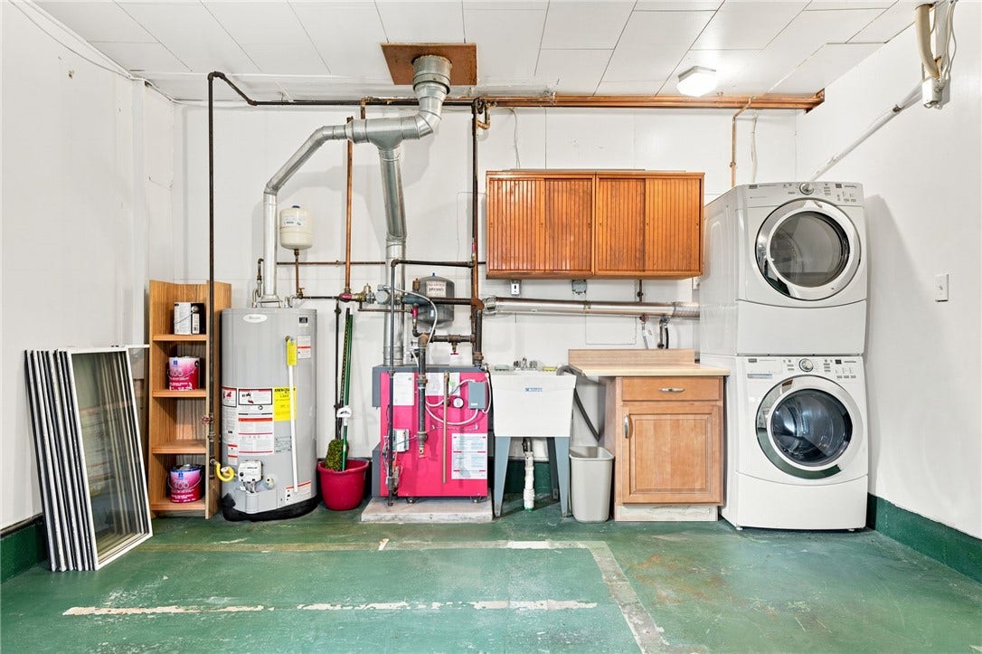 Garage with laundry