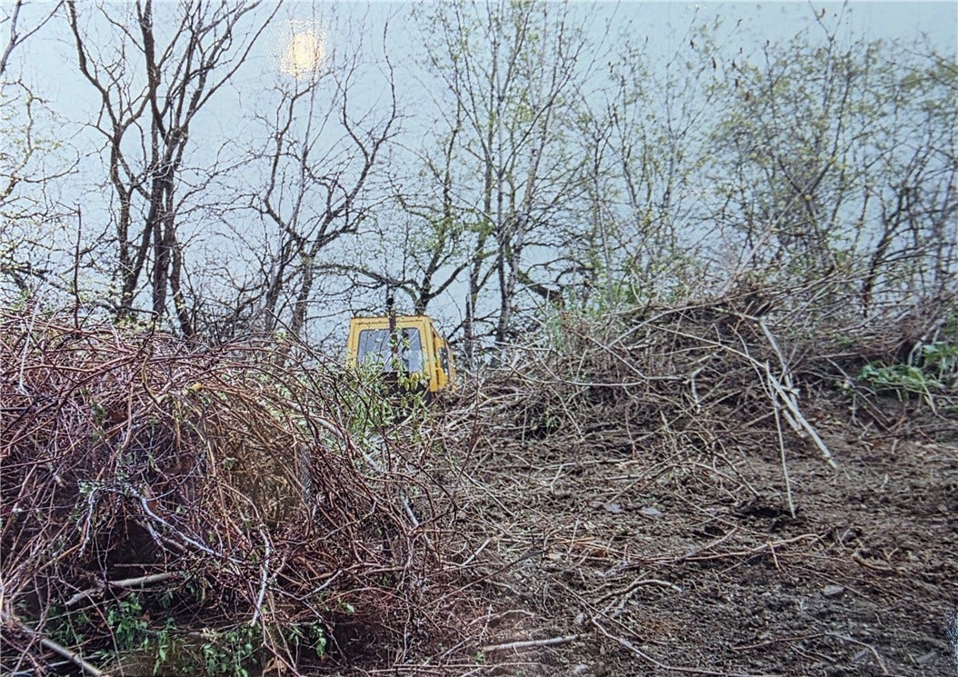 Previous photo when homesite was being cleared