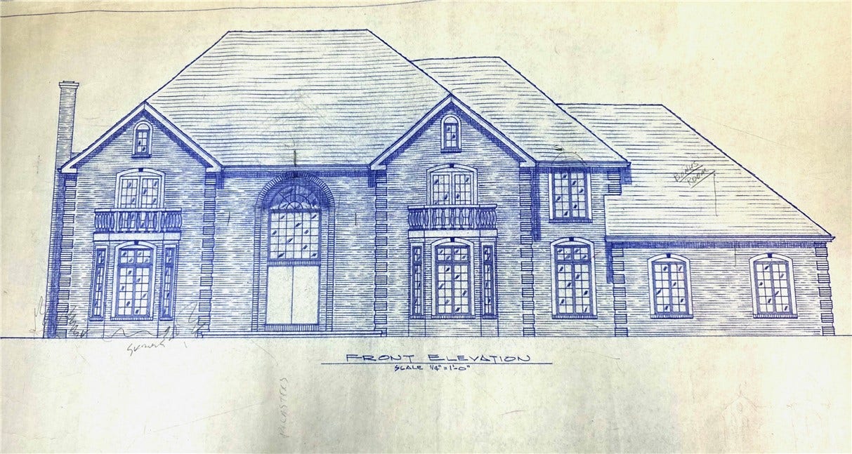 Blueprints of intended home