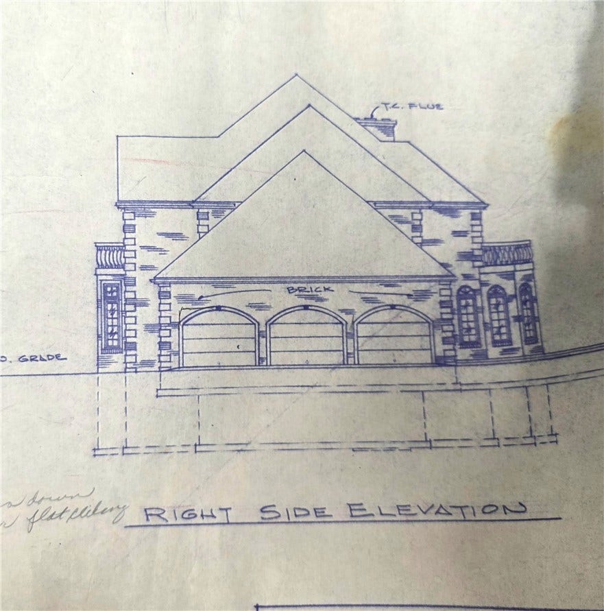 Blueprints of intended home
