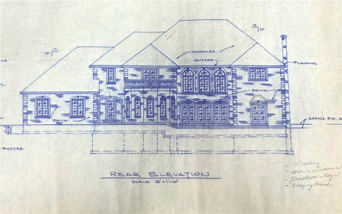 Blueprints of intended home