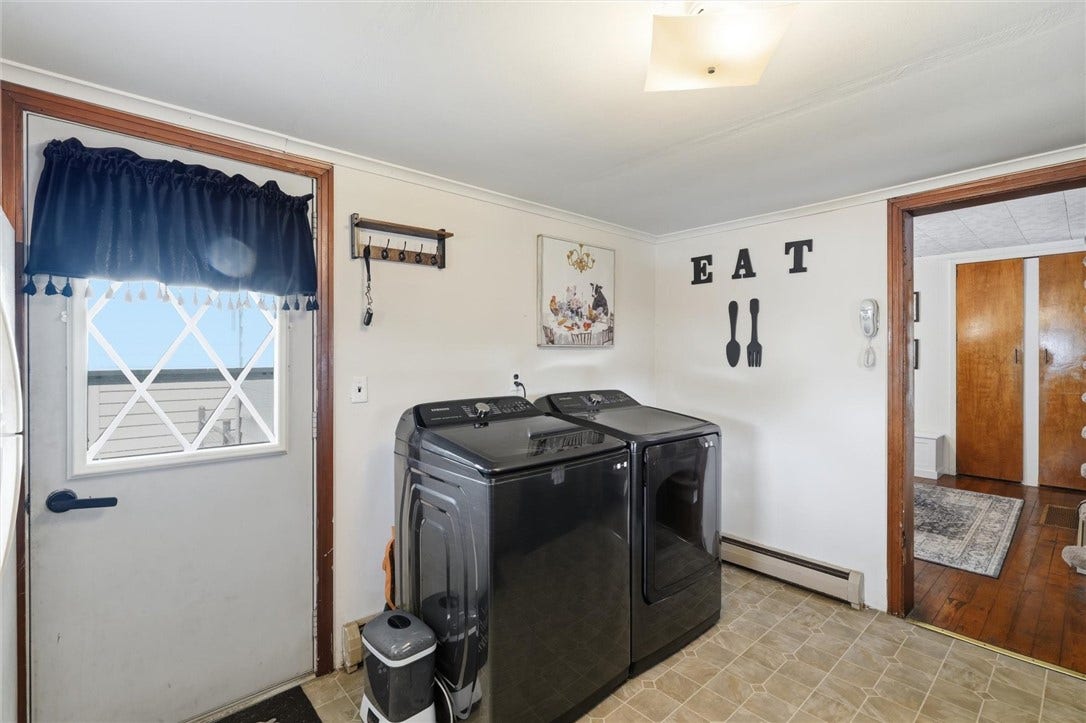 Main Level Laundry in Kitchen, Opens to Fenced Backyard