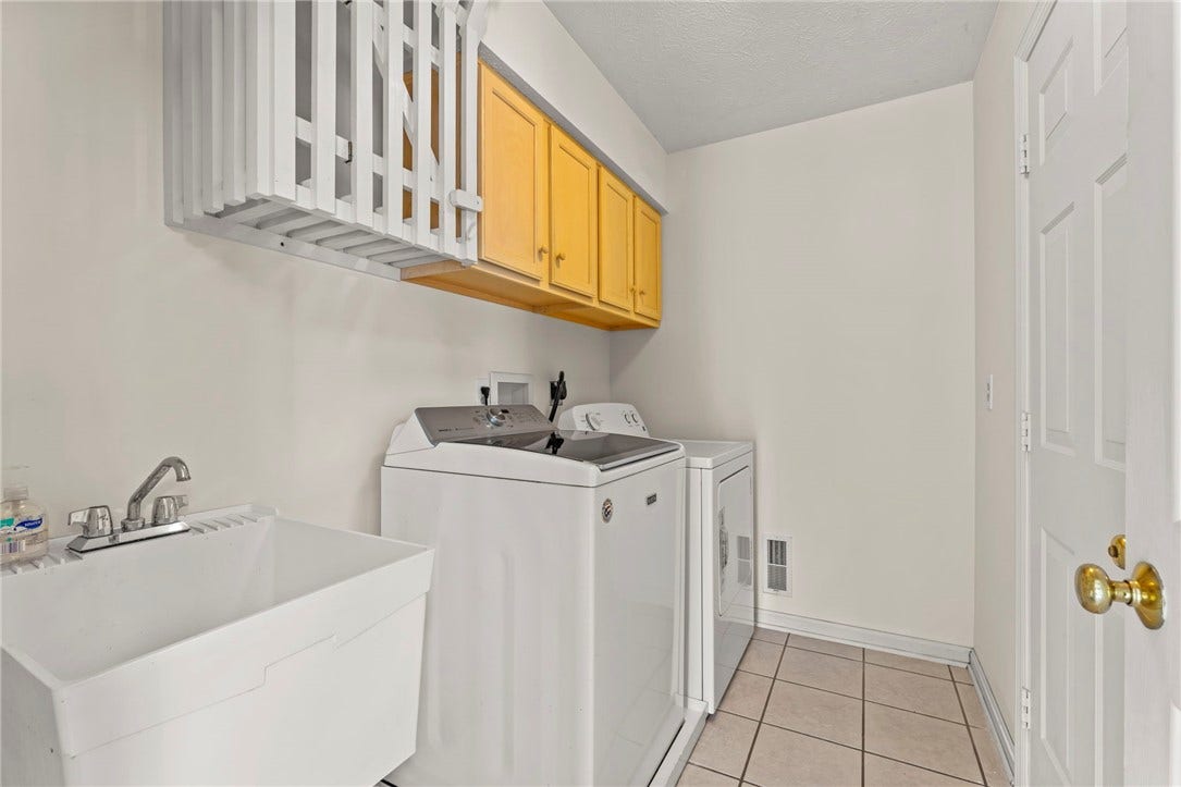 Convenient first floor laundry.