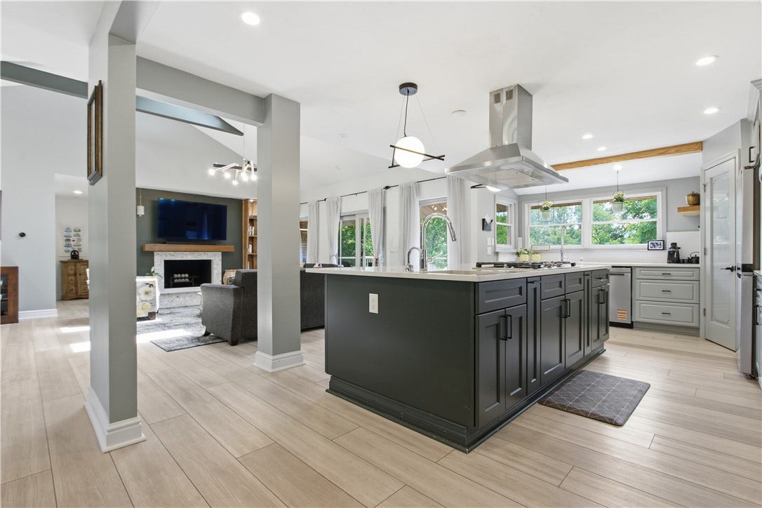 2072 Outlook Drive, Pittsburgh, PA 15241 A beautifully renovated chef's kitchen designed to impress, featuring an oversized island, premium appliances, and custom cabinetry.