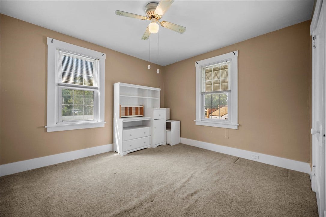 169 Allegheny Ave, Pittsburgh, PA 15202 BR2 with ceiling fan/light and closet