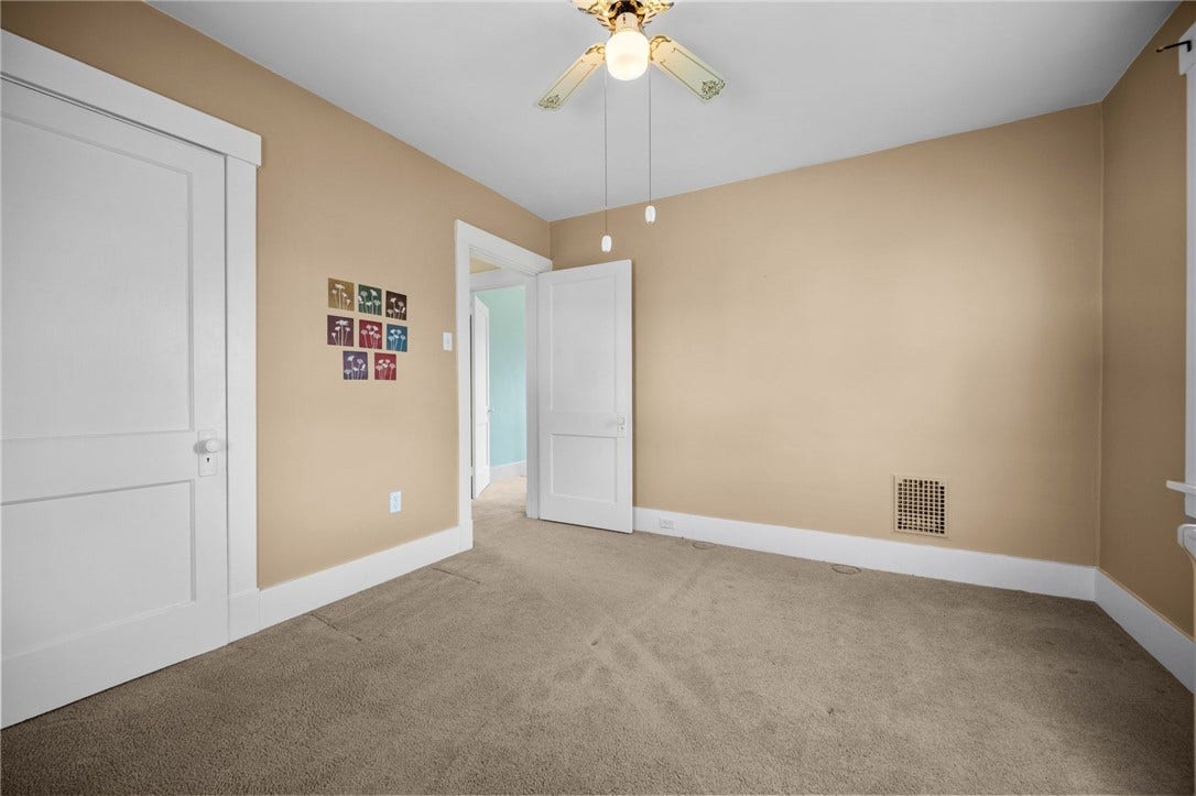 169 Allegheny Ave, Pittsburgh, PA 15202 BR2 with ceiling fan/light and closet
