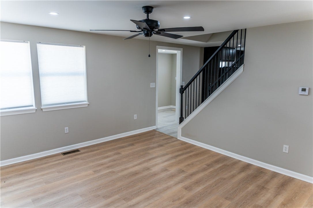 View from living room towards foyer