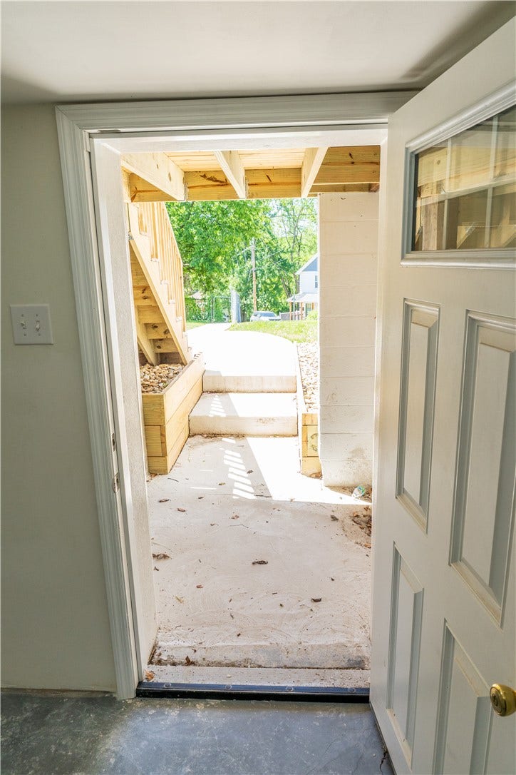 Exterior door from basement to backyard