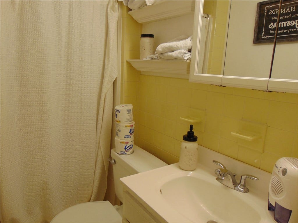 Full bath on second floor with walk-in shower