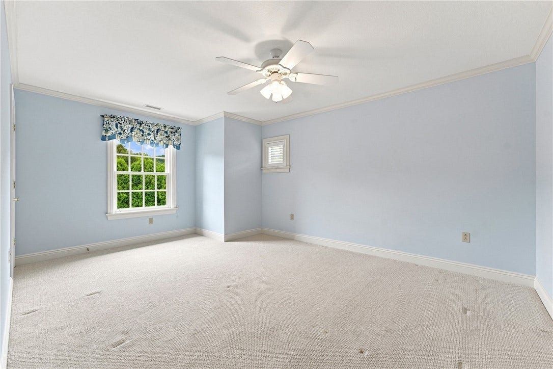 Nicely sized, this bedroom has a generous walk-in closet.
