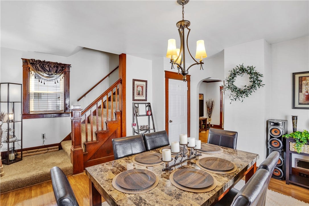 Notice the woodwork of the steps to the upstairs