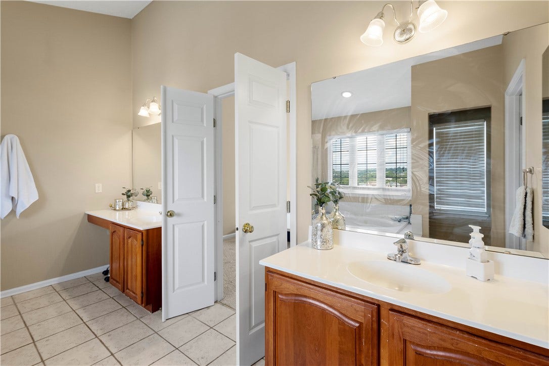 primary bath with double vanity