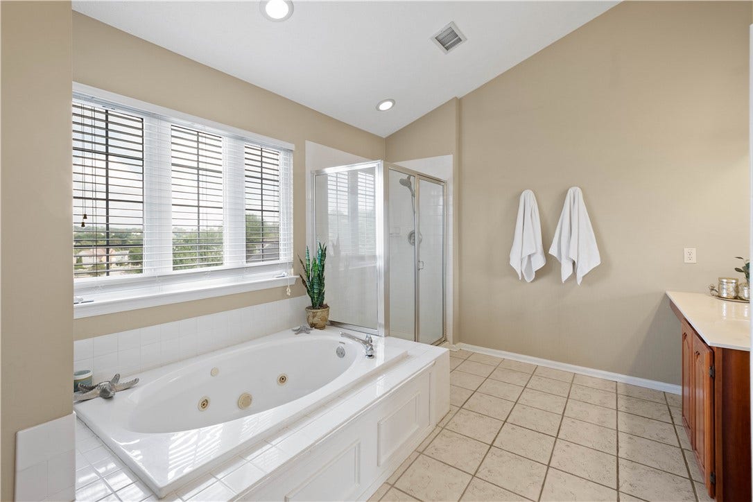 spacious primary bath