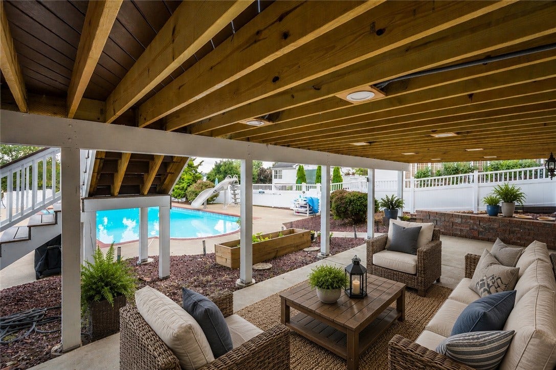 covered patios virtually staged