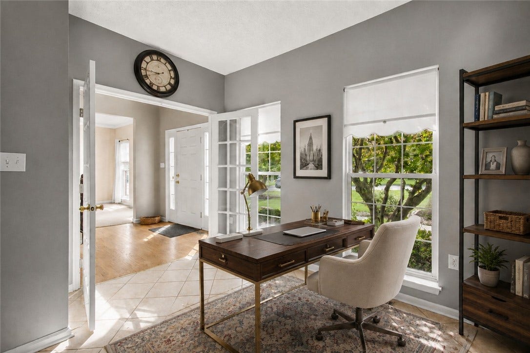 Office virtually staged
