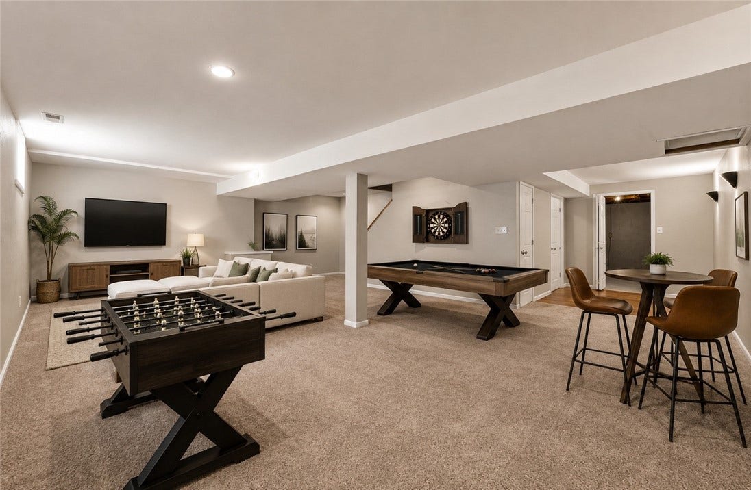 Game room *virtually staged*