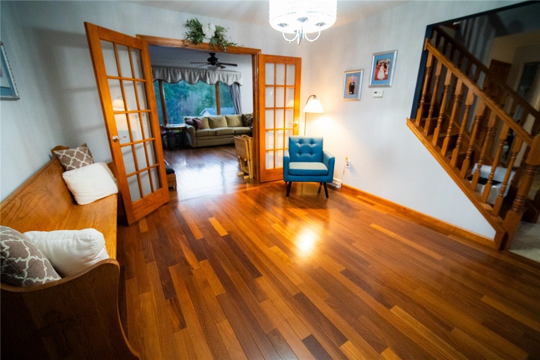 gleaming hardwood floors