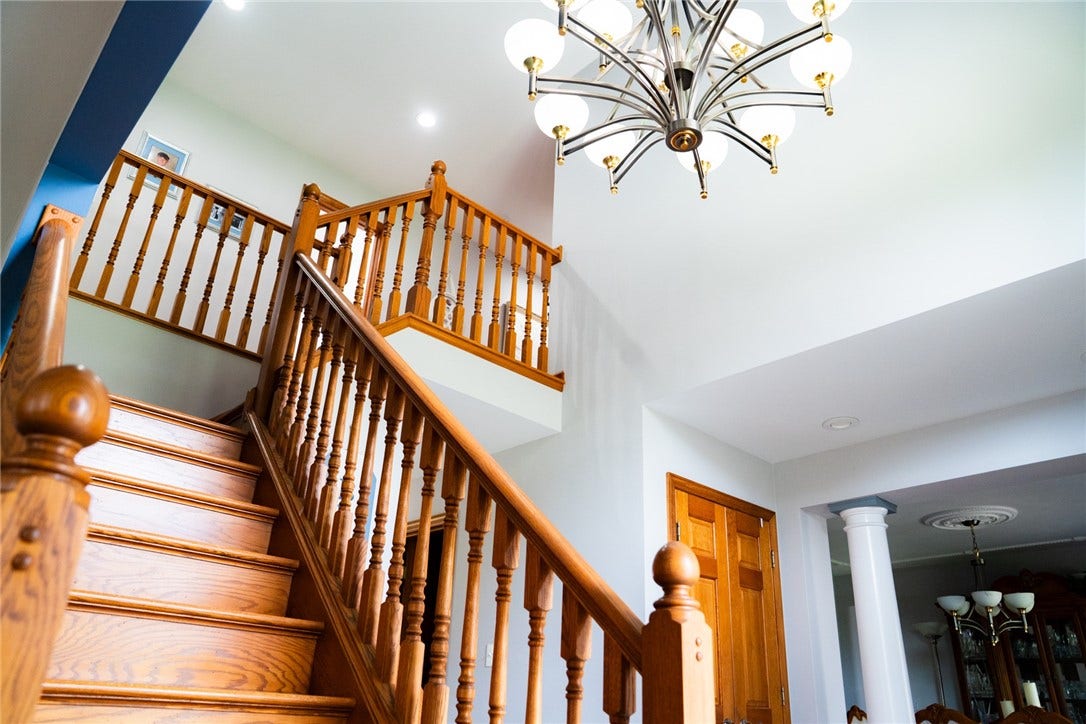 soaring entry with chandelier